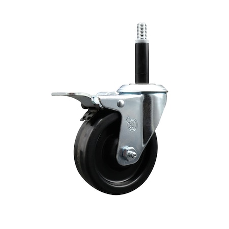 Service Caster 4'' Phenolic Swivel 3/4'' Expanding Stem Caster Total Lock Brake SCC-EXTTL20S414-PHR-34